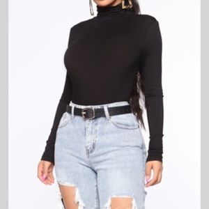 Black Turtleneck Top